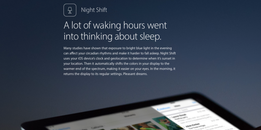 macbook air night shift